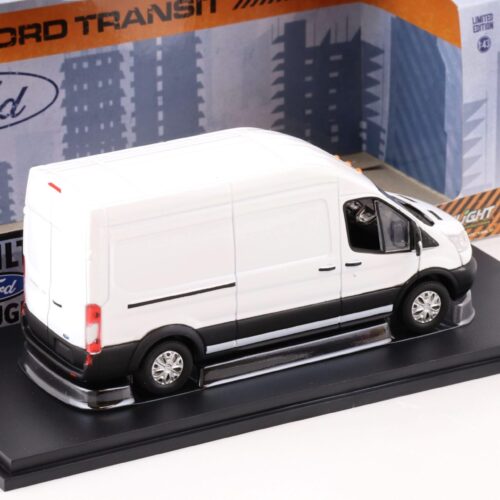 1:43 Greenlight 2017 Ford Transit Extended High Roof Van Kasten oxford white