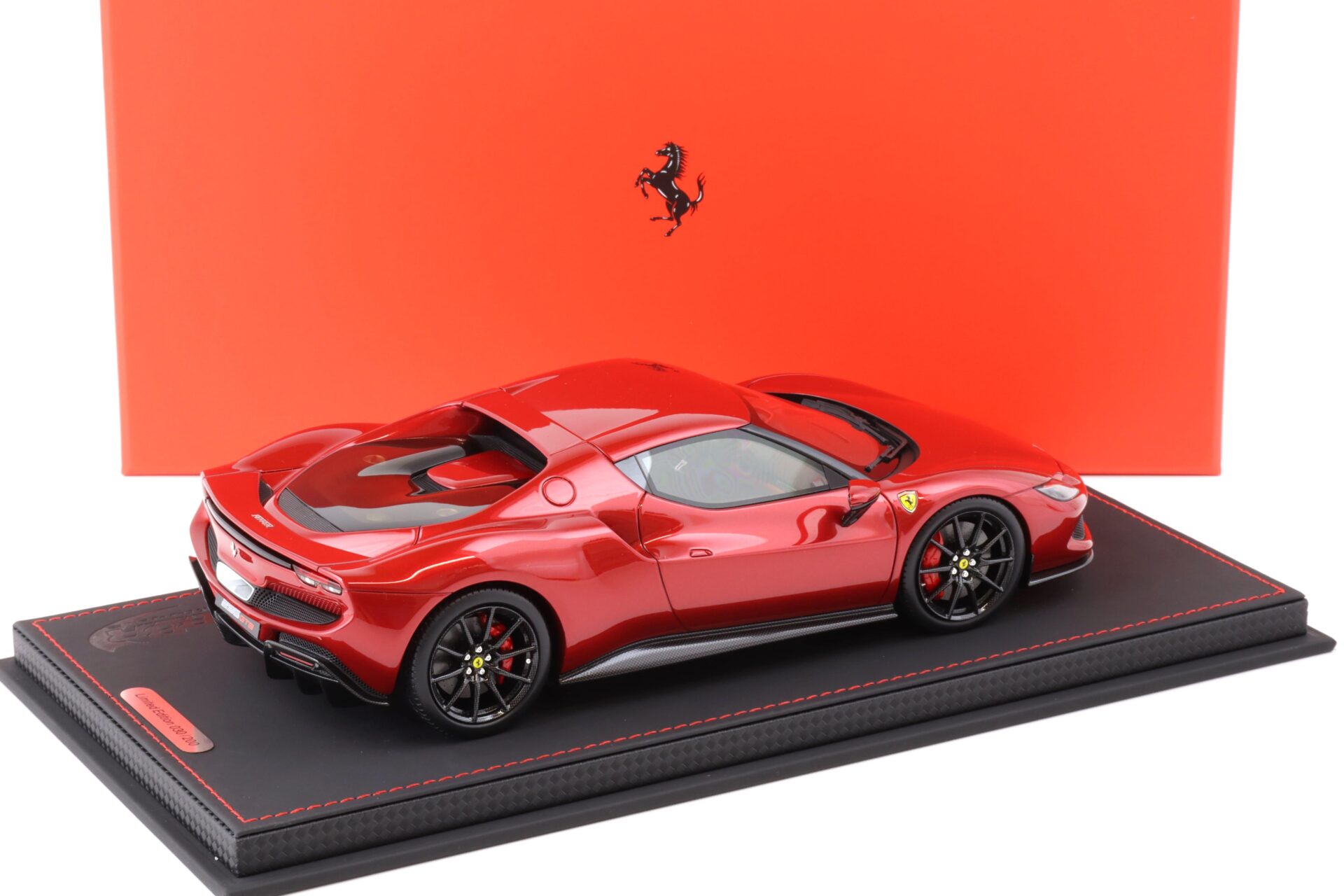1:18 BBR Ferrari 296 GTB Rosso Imola red/ Carbon wheels - Limited 200 pcs.