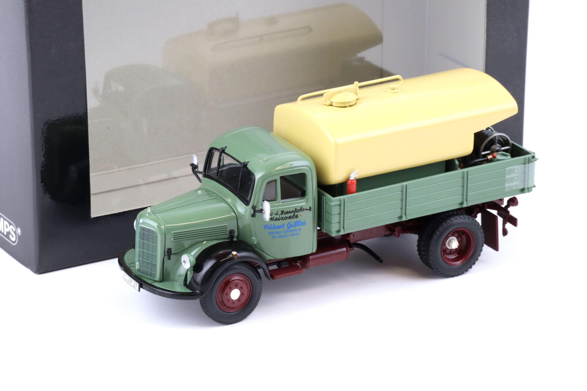 ID 73098 orig.jpg 1:43 Minichamps Mercedes L 3500 K Kipper mit Aufsetztank Gilles, Stolberg