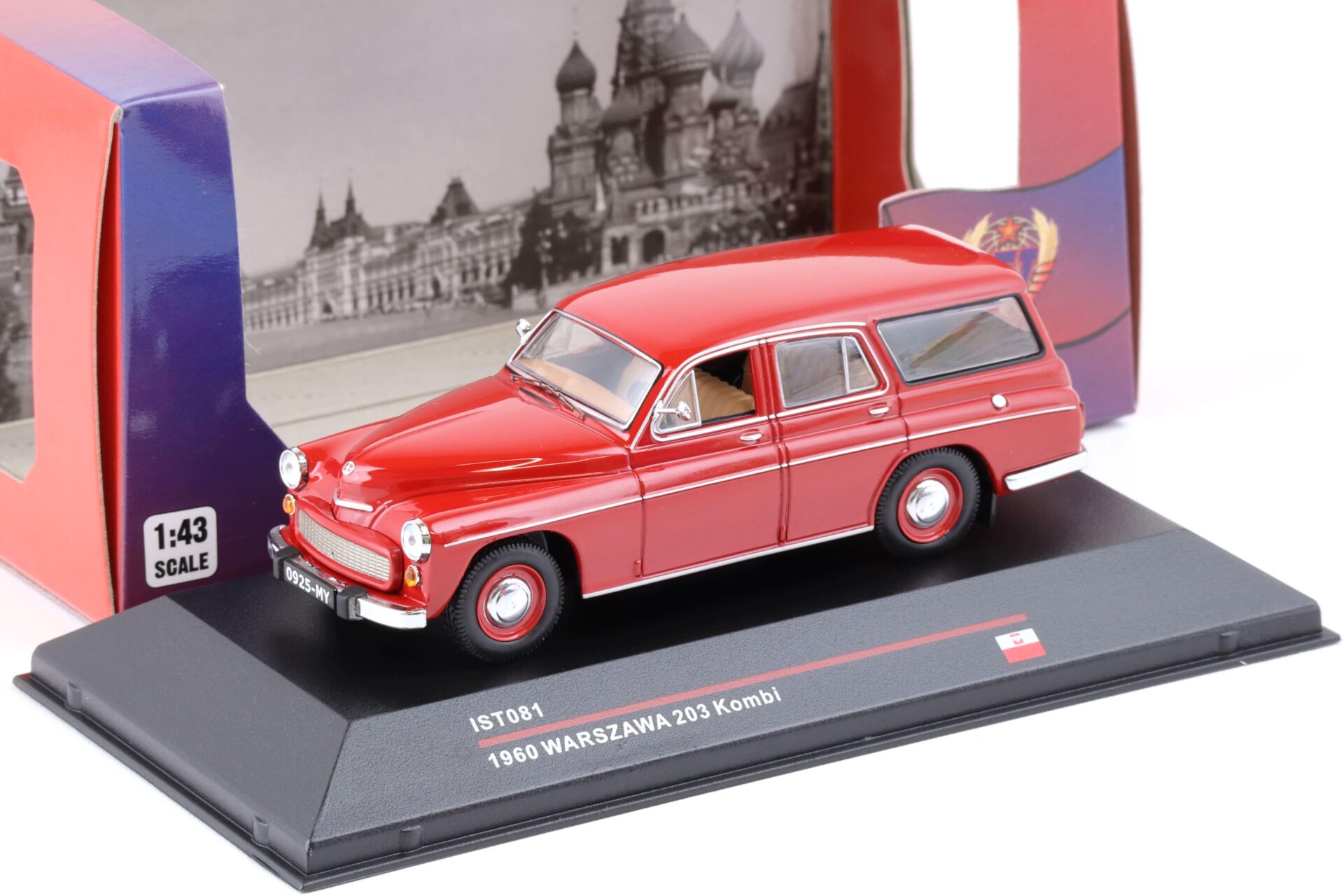 1:43 IST Models 1960 Warszawa 203 Kombi dark red