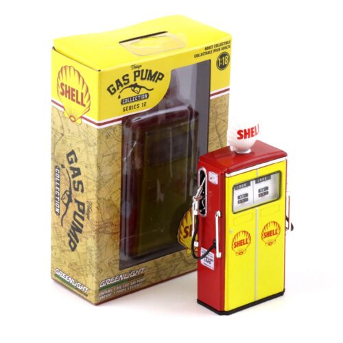 1:18 Greenlight 1954 Tokheim Twin Gas Pump Zapfsäule SHELL OIL yellow