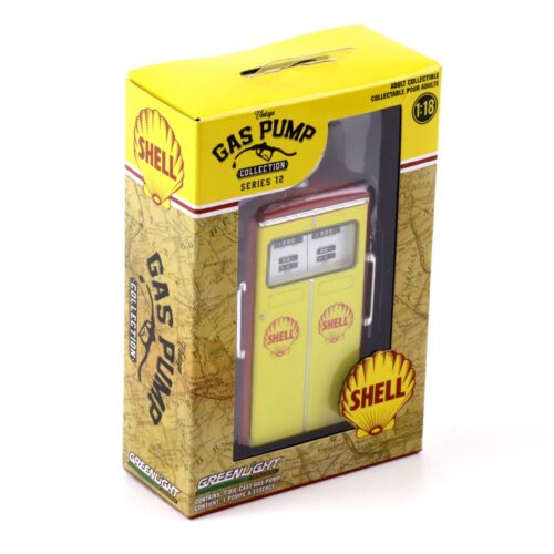 1:18 Greenlight 1954 Tokheim Twin Gas Pump Zapfsäule SHELL OIL yellow