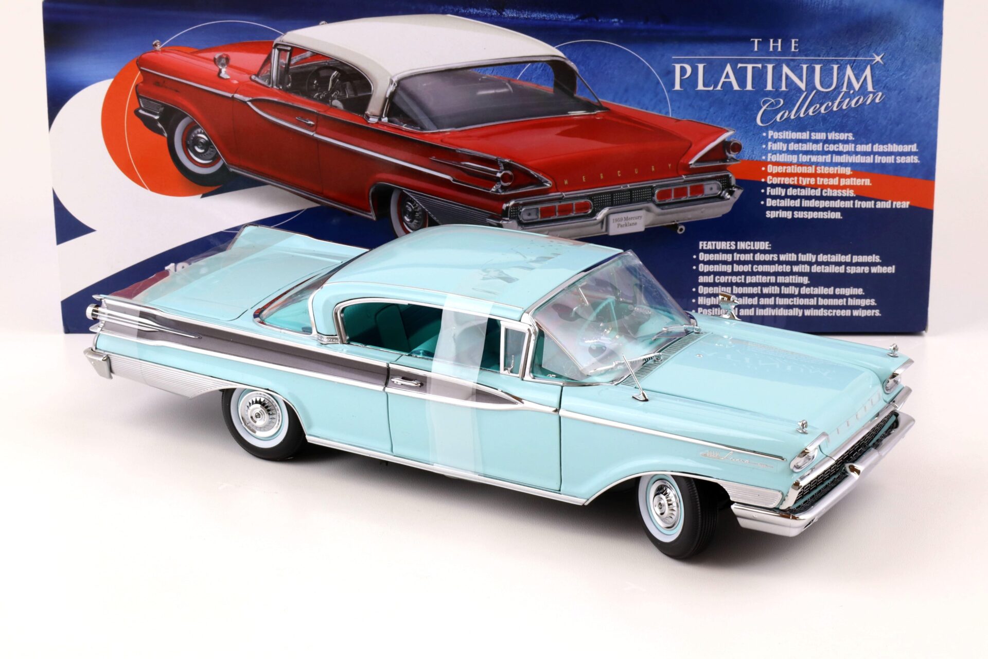 1:18 Sun Star 1959 Mercury Park Lane Hard Top twilight turquoise