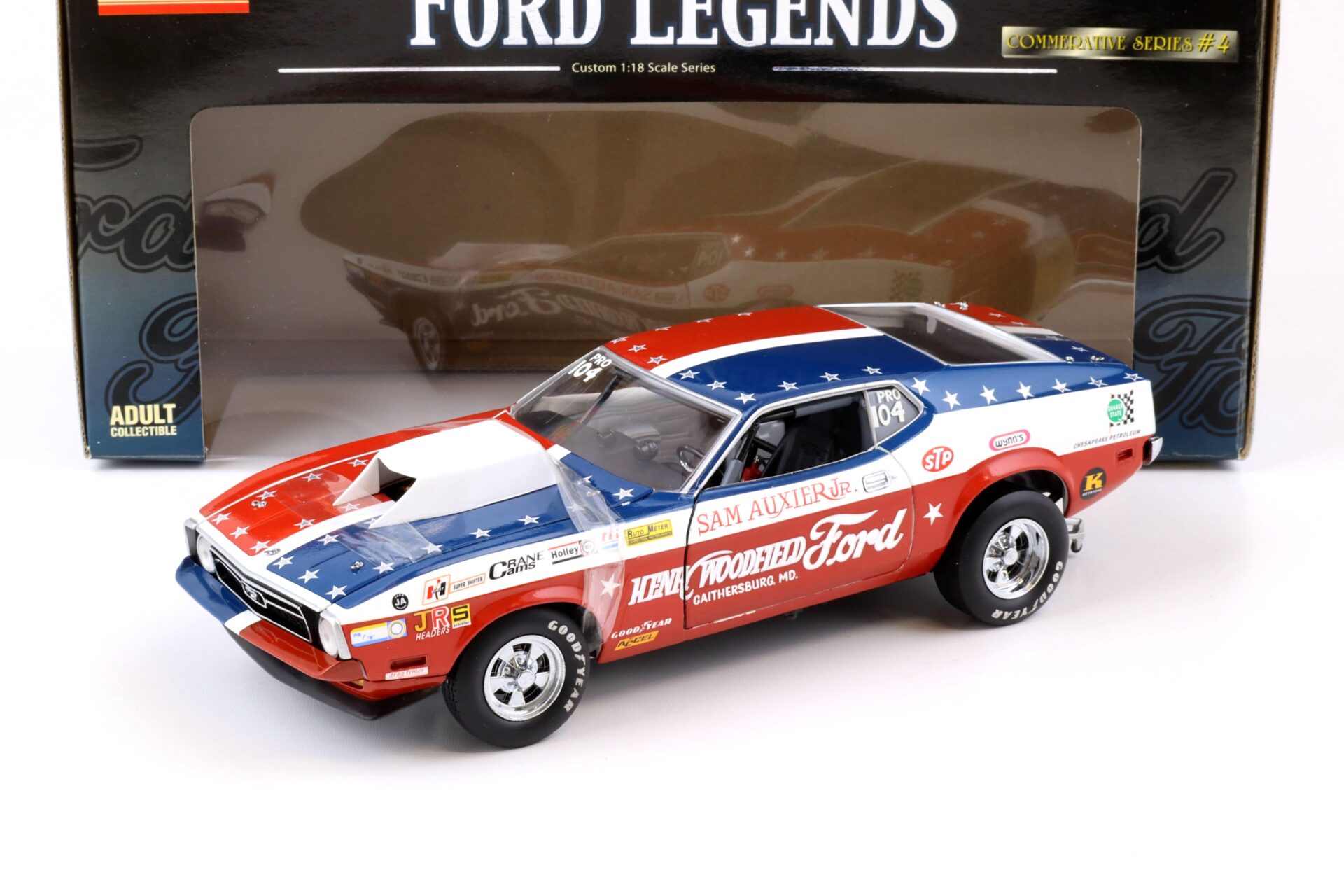 ID 74133 orig.jpg 1:18 Sun Star 1971 Ford Mustang The Ultimate Pro Stocker red / blue / white