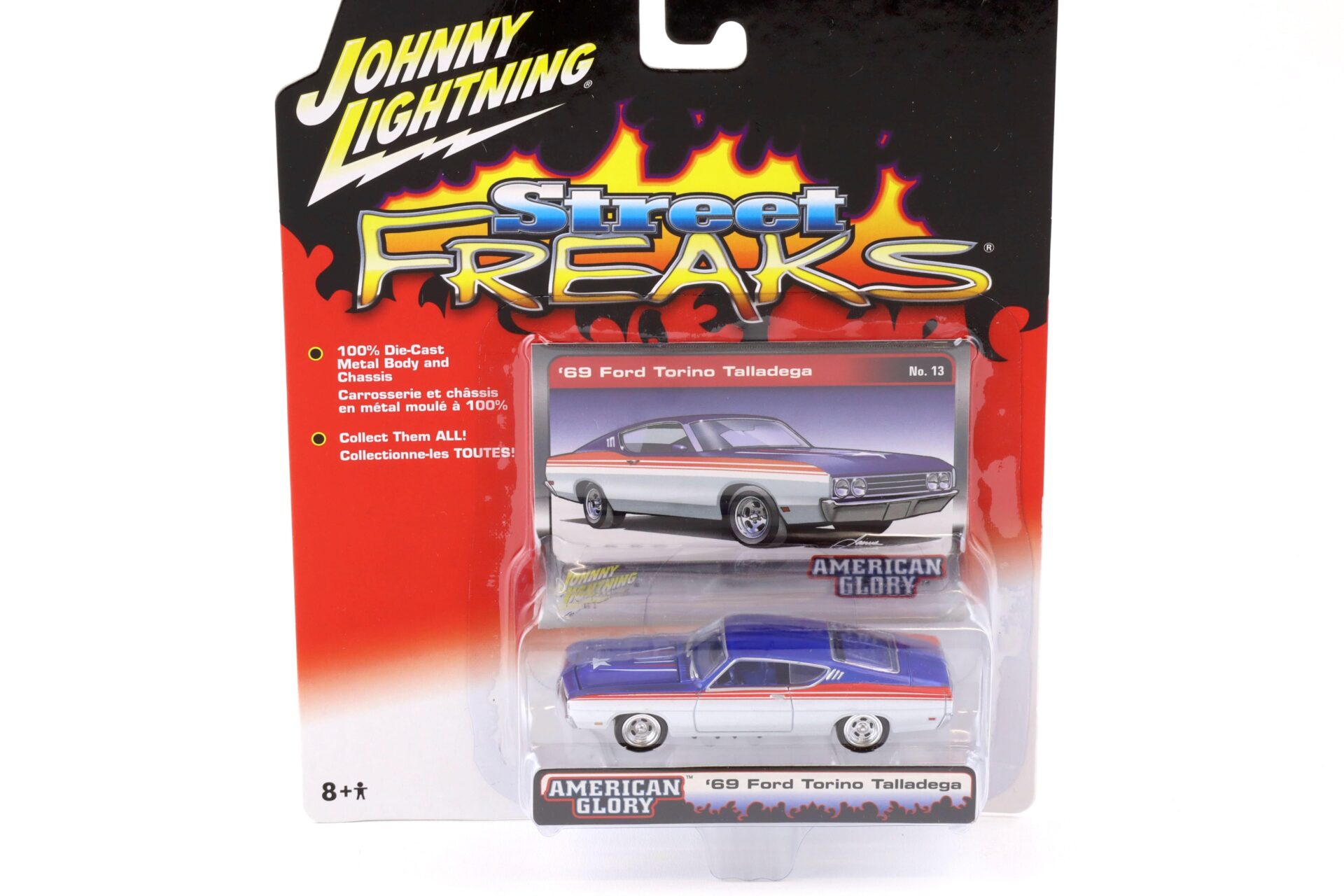 ID 74422 orig.jpg 1:64 Johnny Lightning Street Freaks 50301B American Glory 1969 Ford Torino Talladega