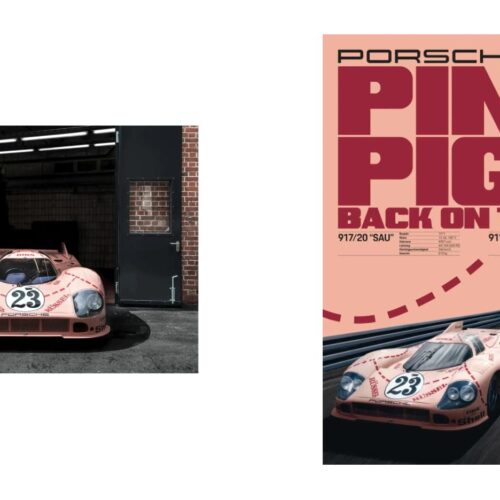 Original Porsche Poster Plakat-Set 2 Stück 917 Sau Pink Pig 50x70cm WAP DEALER