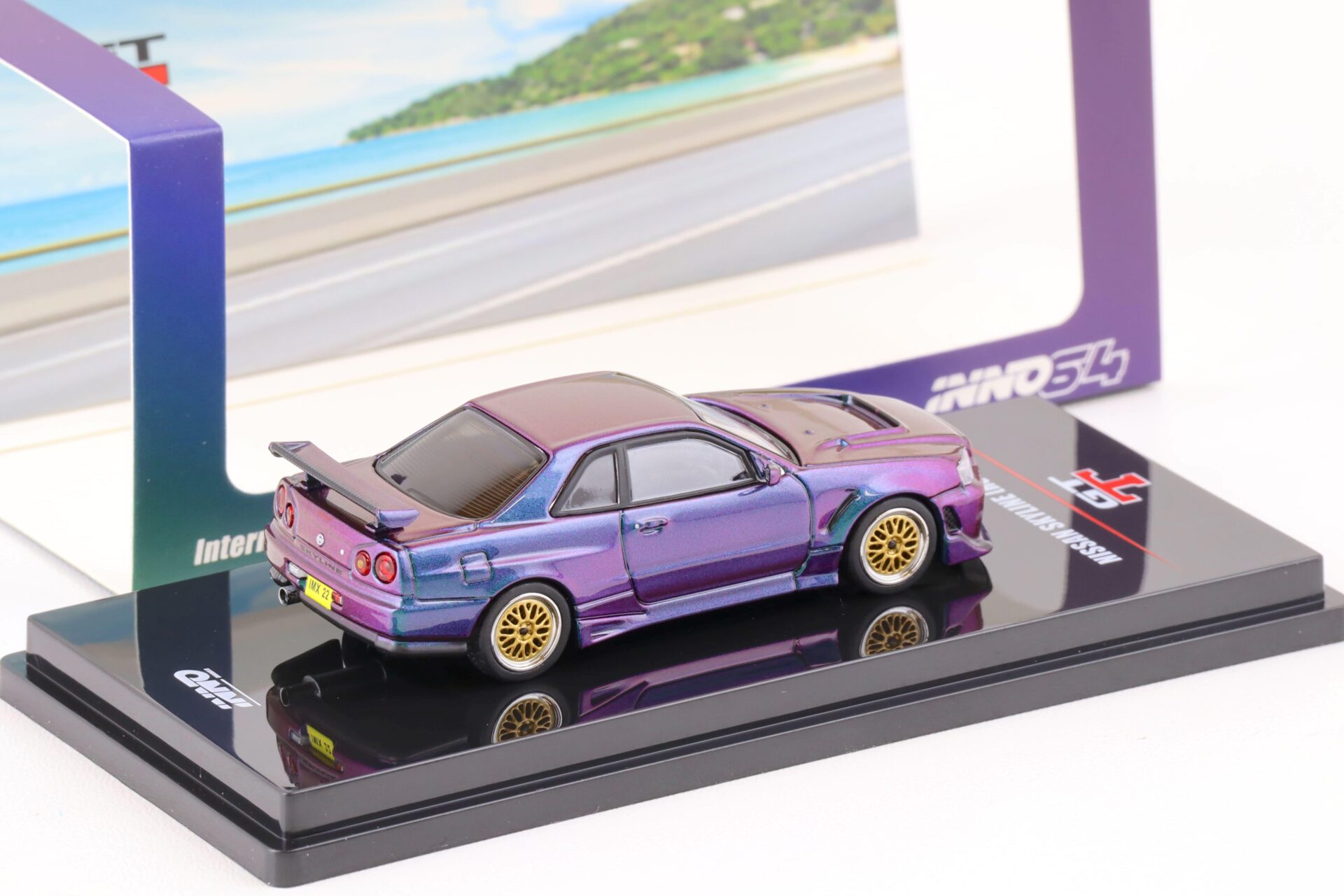 1:64 INNO64 Nissan Skyline (R34) GT-R Motorxpo Hong Kong 2022 magic purple