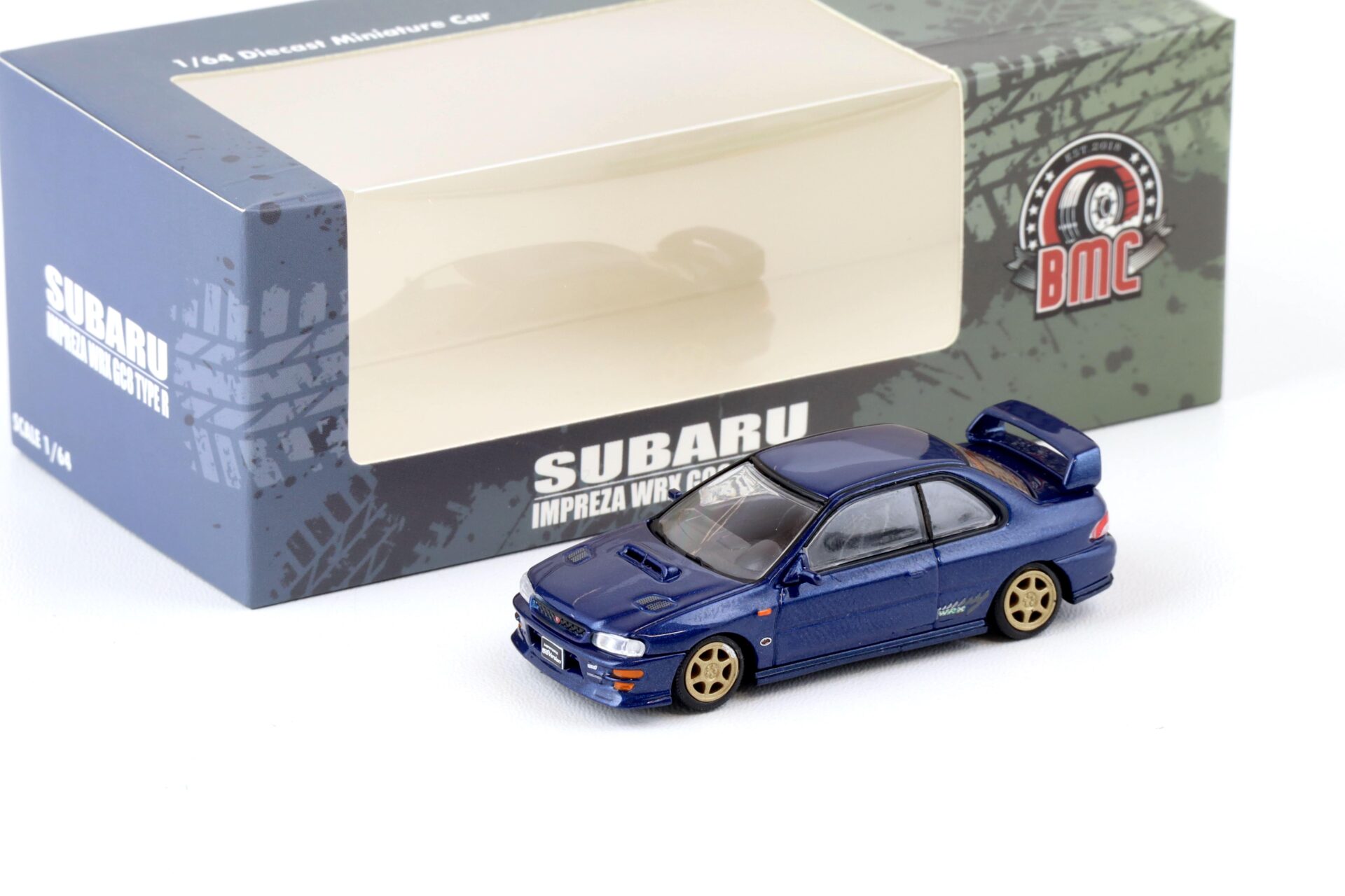 1:64 BMC BM Creations Subaru Impreza WRX Type-R 3-6 Gen. LHD blue + parts