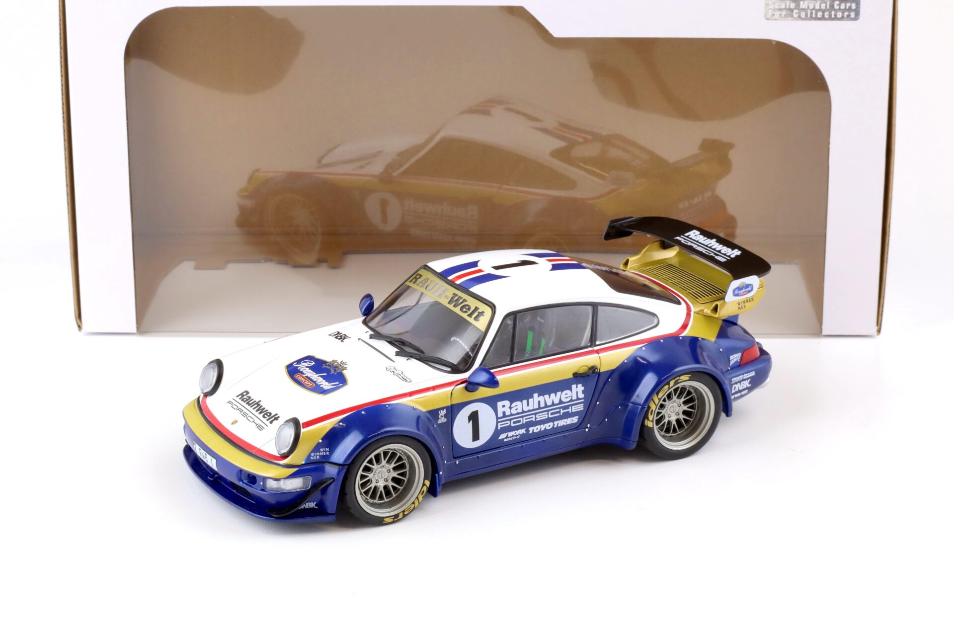 1:18 Solido Porsche 911 (964) RWB Rauhwelt #1 Rothmans Design white/blue