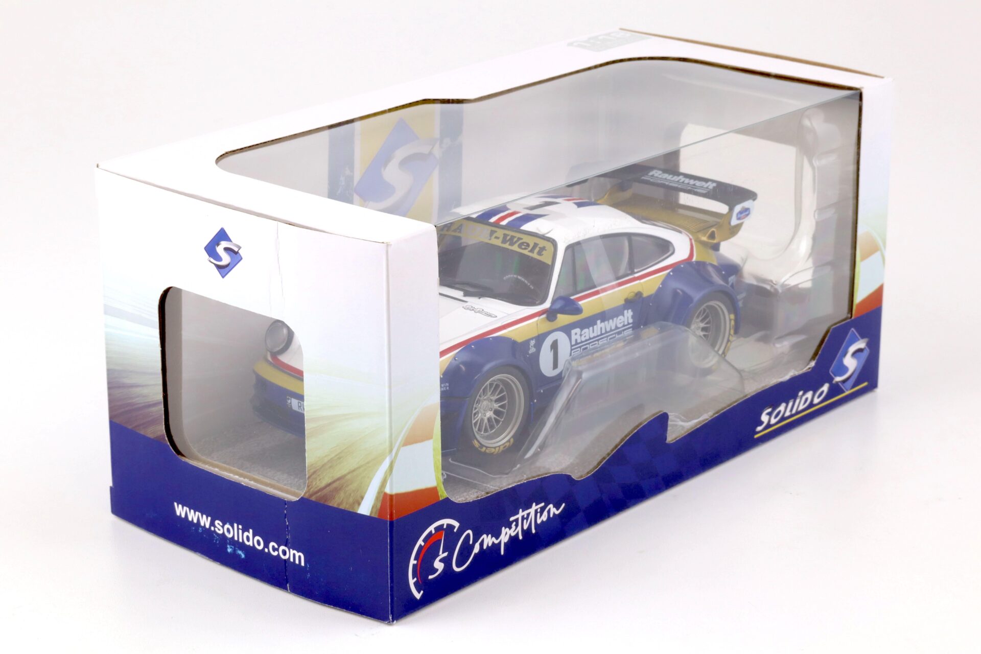 1:18 Solido Porsche 911 (964) RWB Rauhwelt #1 Rothmans Design white/blue