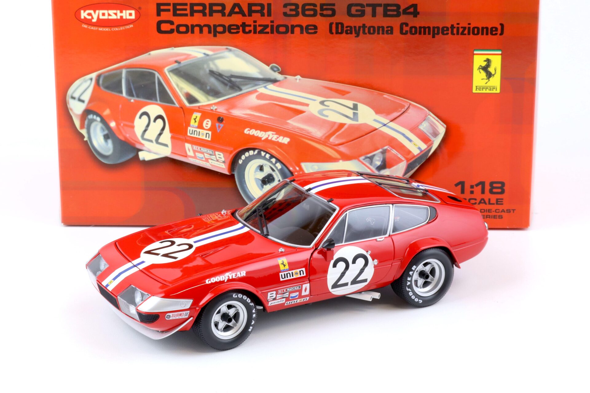 ID 76046 orig.jpg 1:18 Kyosho Ferrari 365 GTB4 Competizione Daytona #22 red 1973