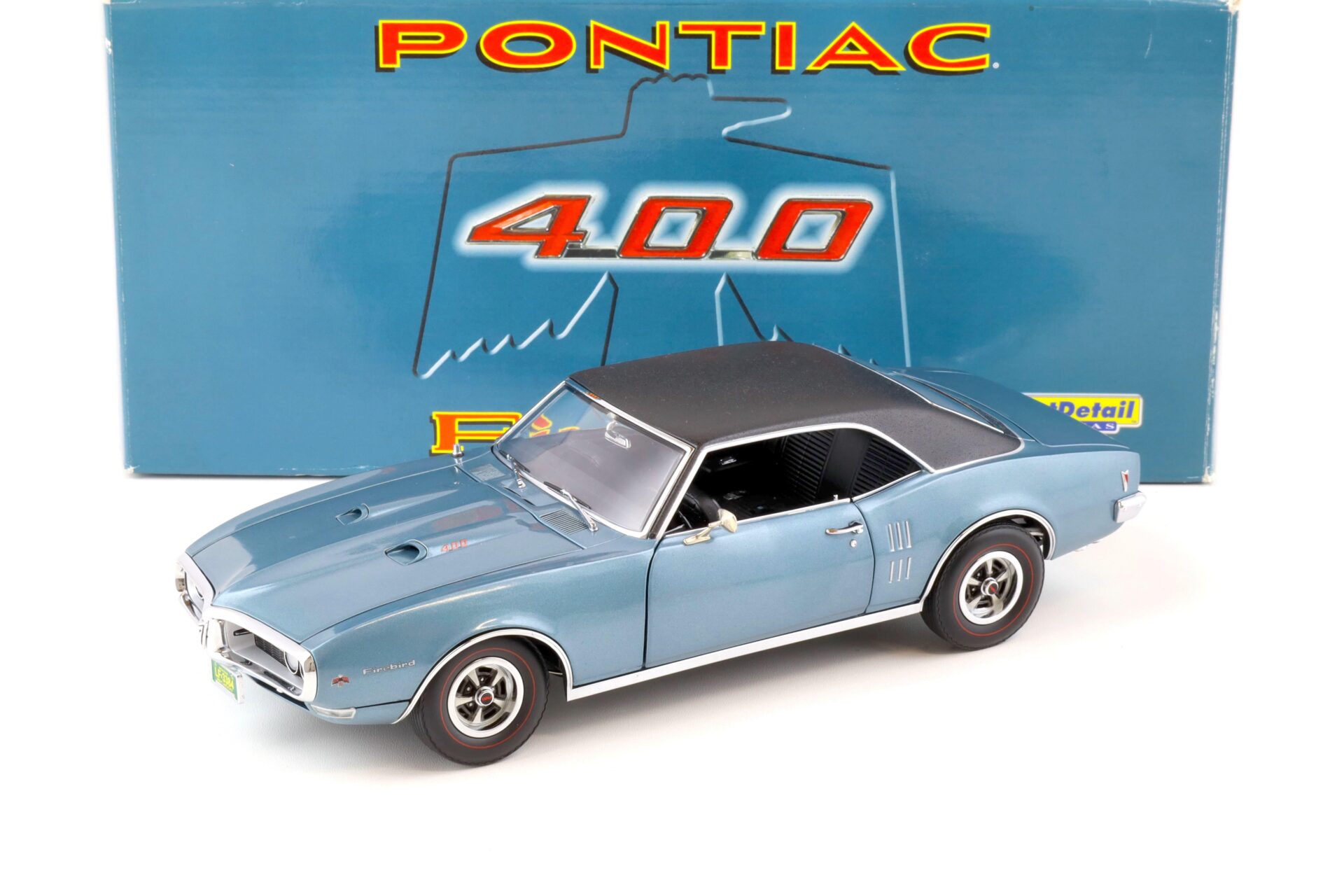 ID 76356 orig.jpg 1:18 Exact Detail 1968 Pontiac Firebird 400 Coupe blue metallic/ vinyl roof