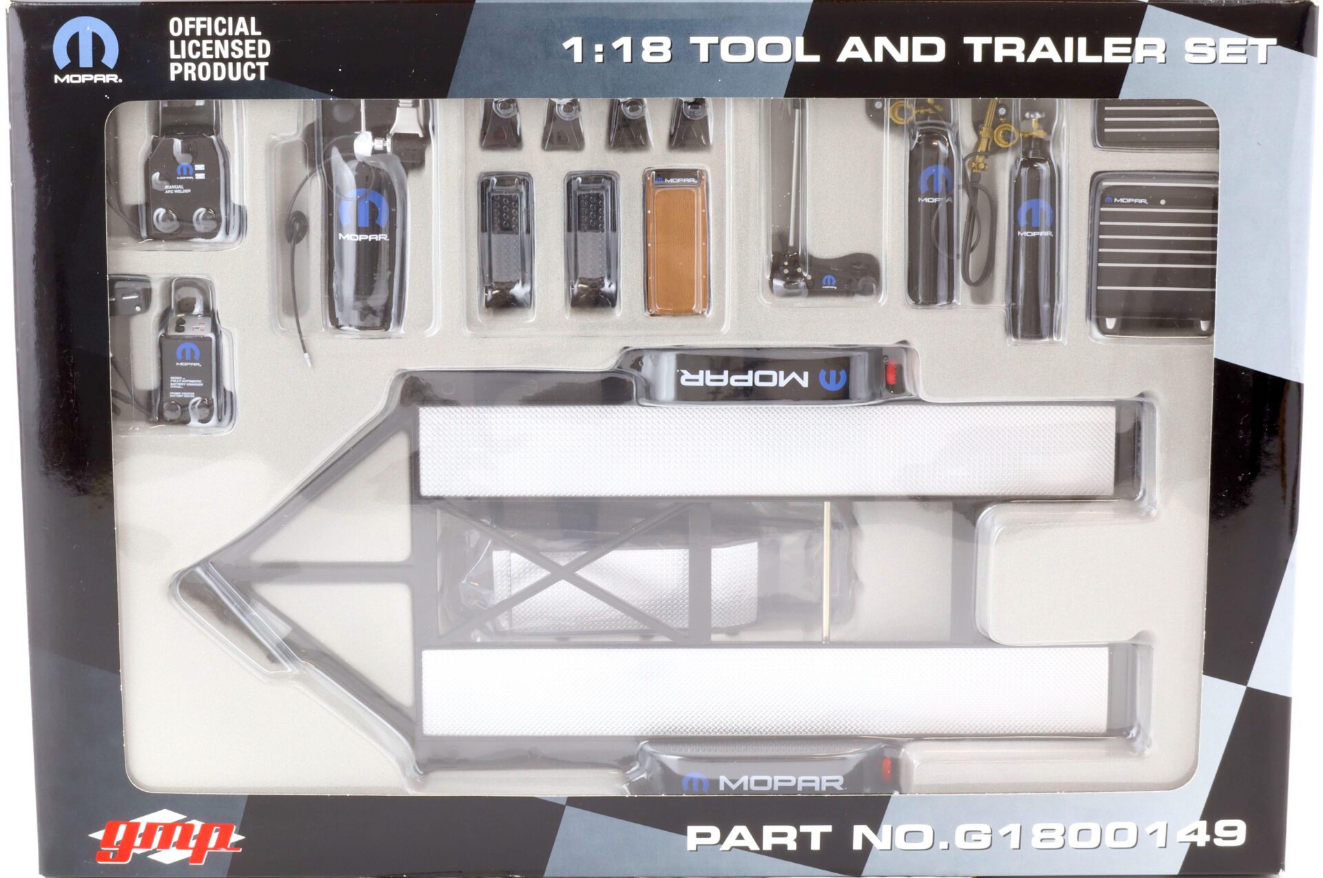 ID 76440 orig.jpg 1:18 GMP SHOP TOOL and Trailer SET MOPAR black G1800149