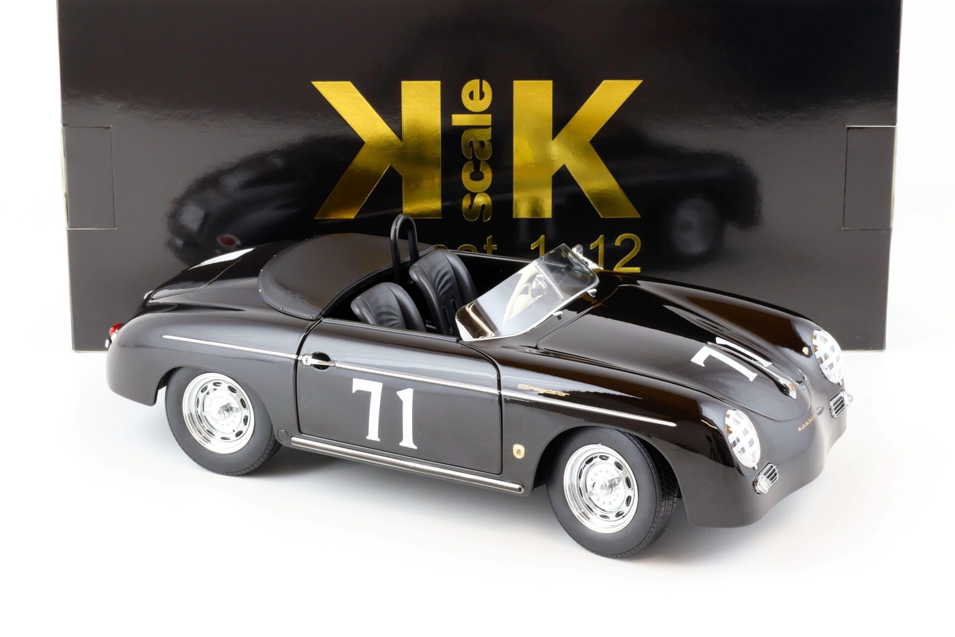 1:12 KK-Scale SET Porsche 356A Speedster 1955 black #71+ Steve McQueen Figur