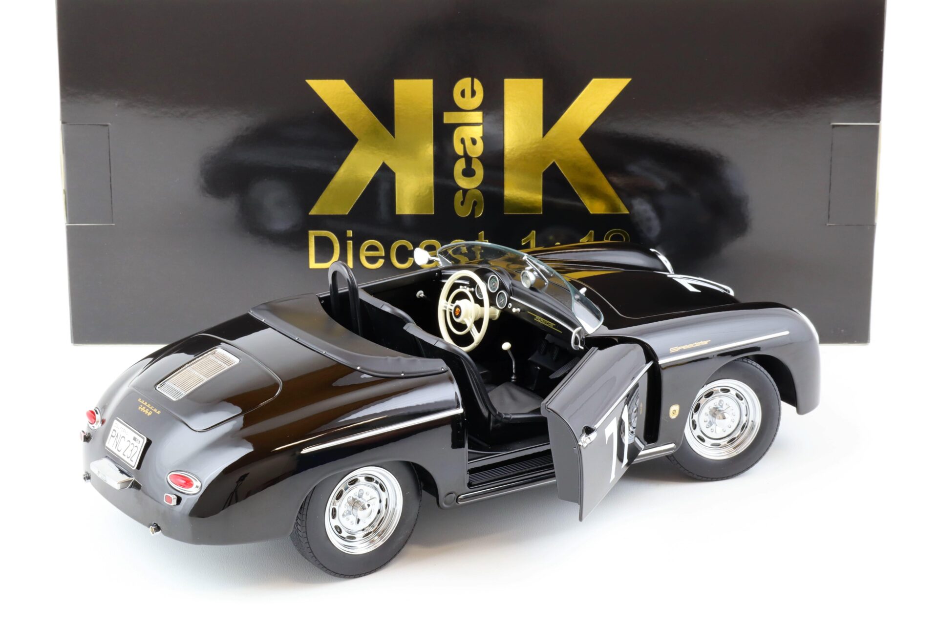 1:12 KK-Scale SET Porsche 356A Speedster 1955 black #71+ Steve McQueen Figur