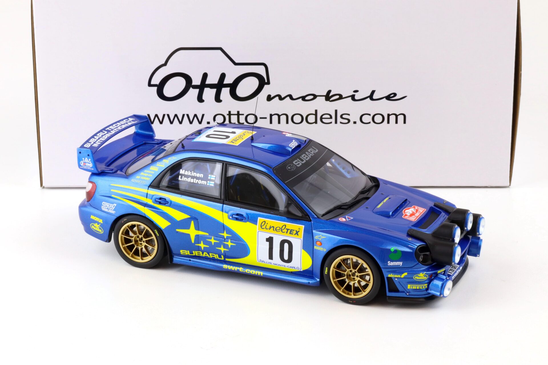 1:18 OTTO mobile OT784 Subaru Impreza WRC #10 Makinen Rallye Monte Carlo 2002