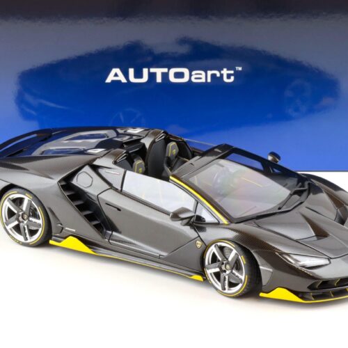 1:18 AUTOart Lamborghini Centenario Roadster Clear Carbon with yellow accents 79119
