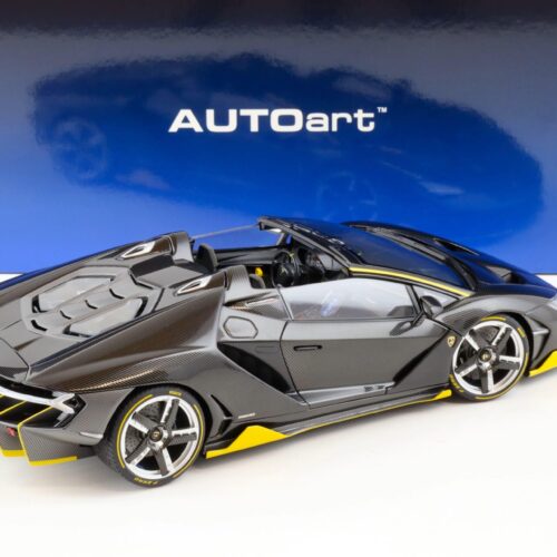 1:18 AUTOart Lamborghini Centenario Roadster Clear Carbon with yellow accents 79119