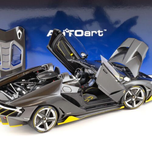1:18 AUTOart Lamborghini Centenario Roadster Clear Carbon with yellow accents 79119