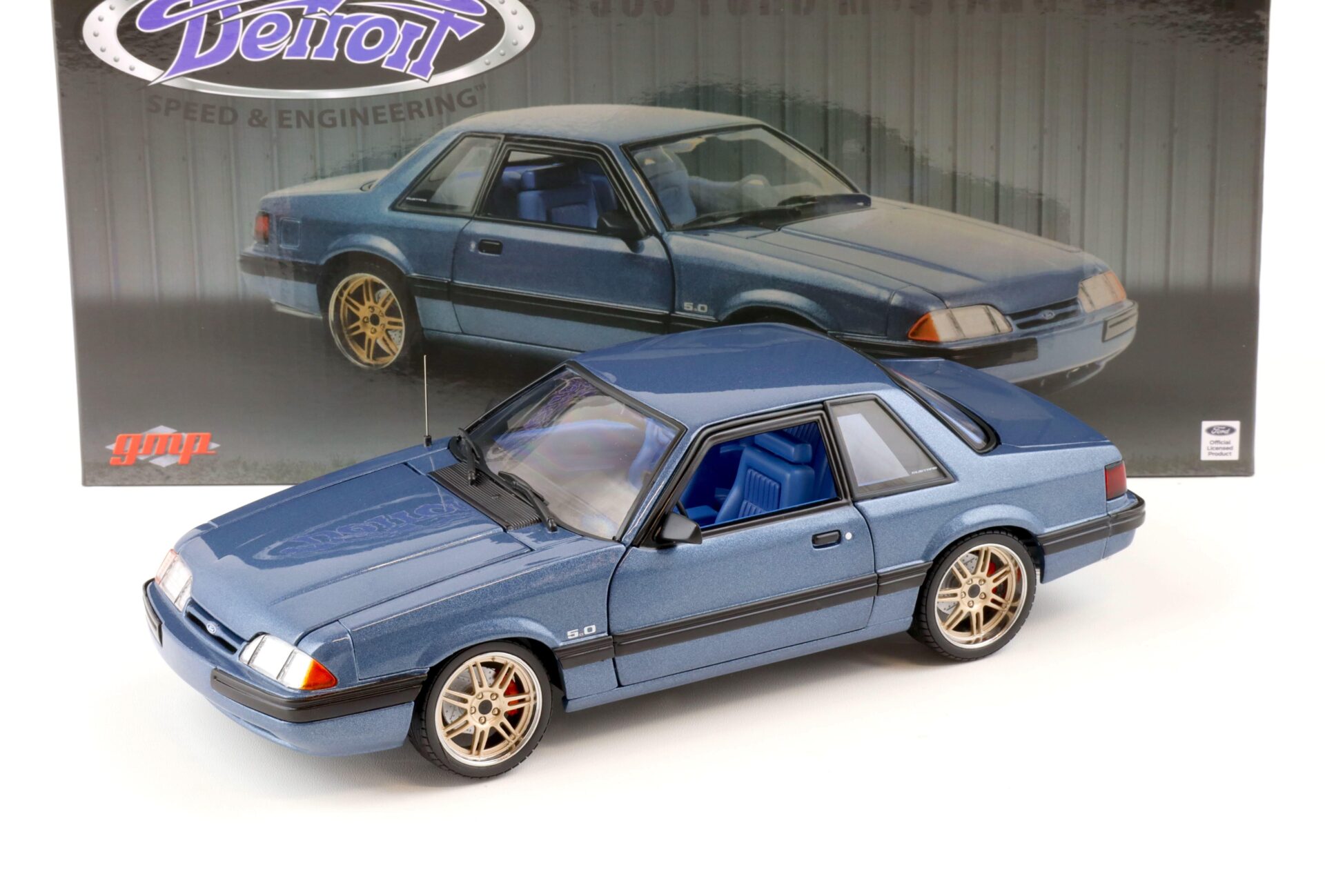 ID 80013 orig.jpg 1:18 GMP 1989 Ford Mustang 5.0 LX Coupe Medium Shadow blue DETROIT Speed Inc.