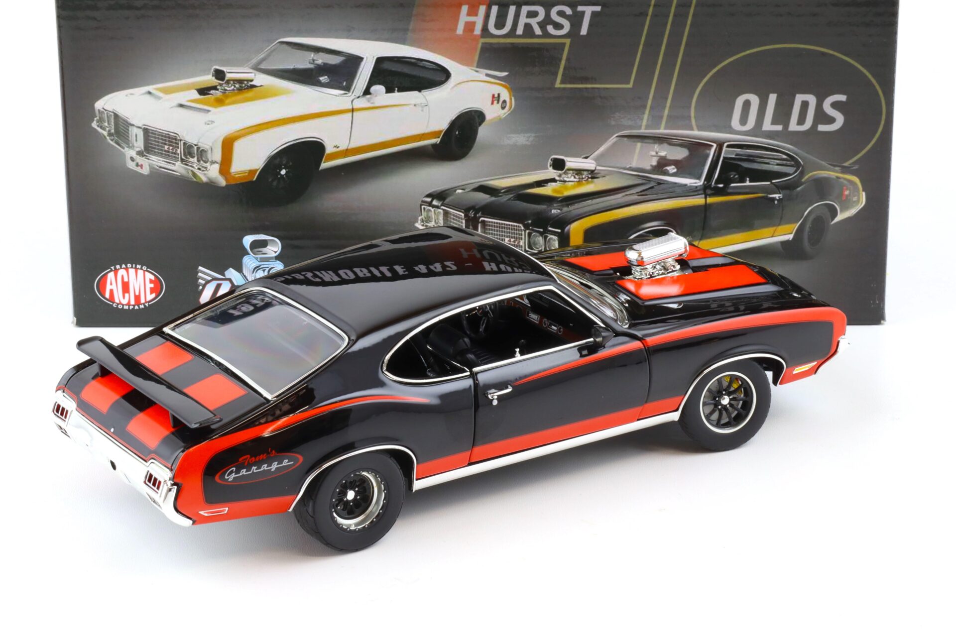 1:18 ACME 1972 Oldsmobile 442 Drag Outlaw HURST black TOMÂ´s GARAGE - Limited 120 pcs.