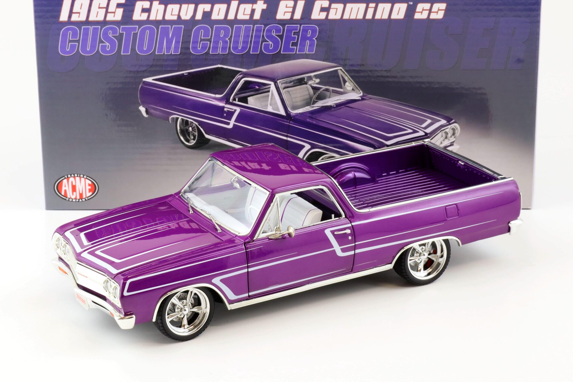 ID 81068 orig.jpg 1:18 ACME 1965 Chevrolet El Camino SS Custom Cruiser purple/ white