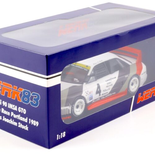 1:18 WERK83 Audi 90 IMSA GTO 2nd Place Race Portland 1989 H.J.Stuck #4