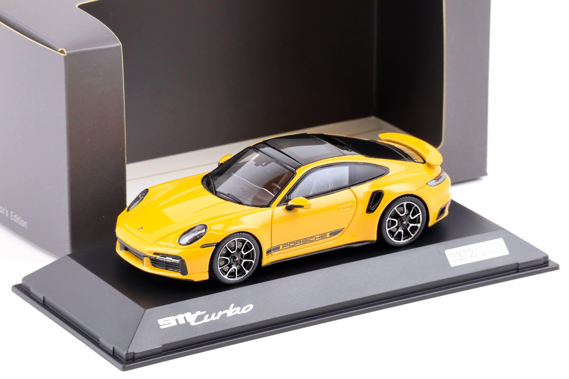 ID 83017 orig.jpg 1:43 Spark Porsche 911 (992) Turbo Coupe bahama yellow WAP DEALER