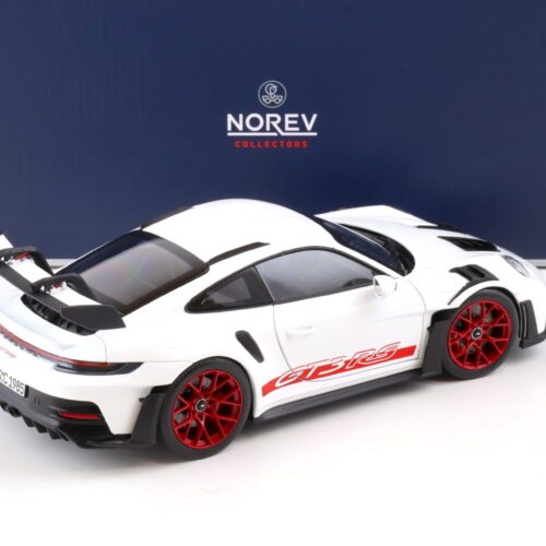 1:18 Norev Porsche 911 (992) GT3 RS Coupe 2022 white/ pyro red - Image 3