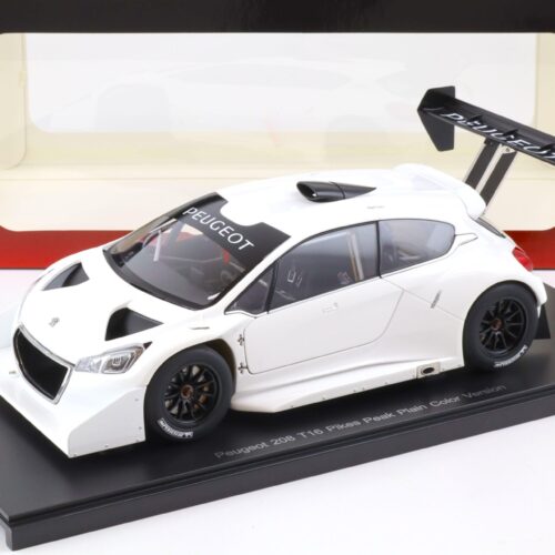 1:18 AUTOart Peugeot 208 T16 Pikes Peak Race Car 2013 Plain Color Version white - Image 1