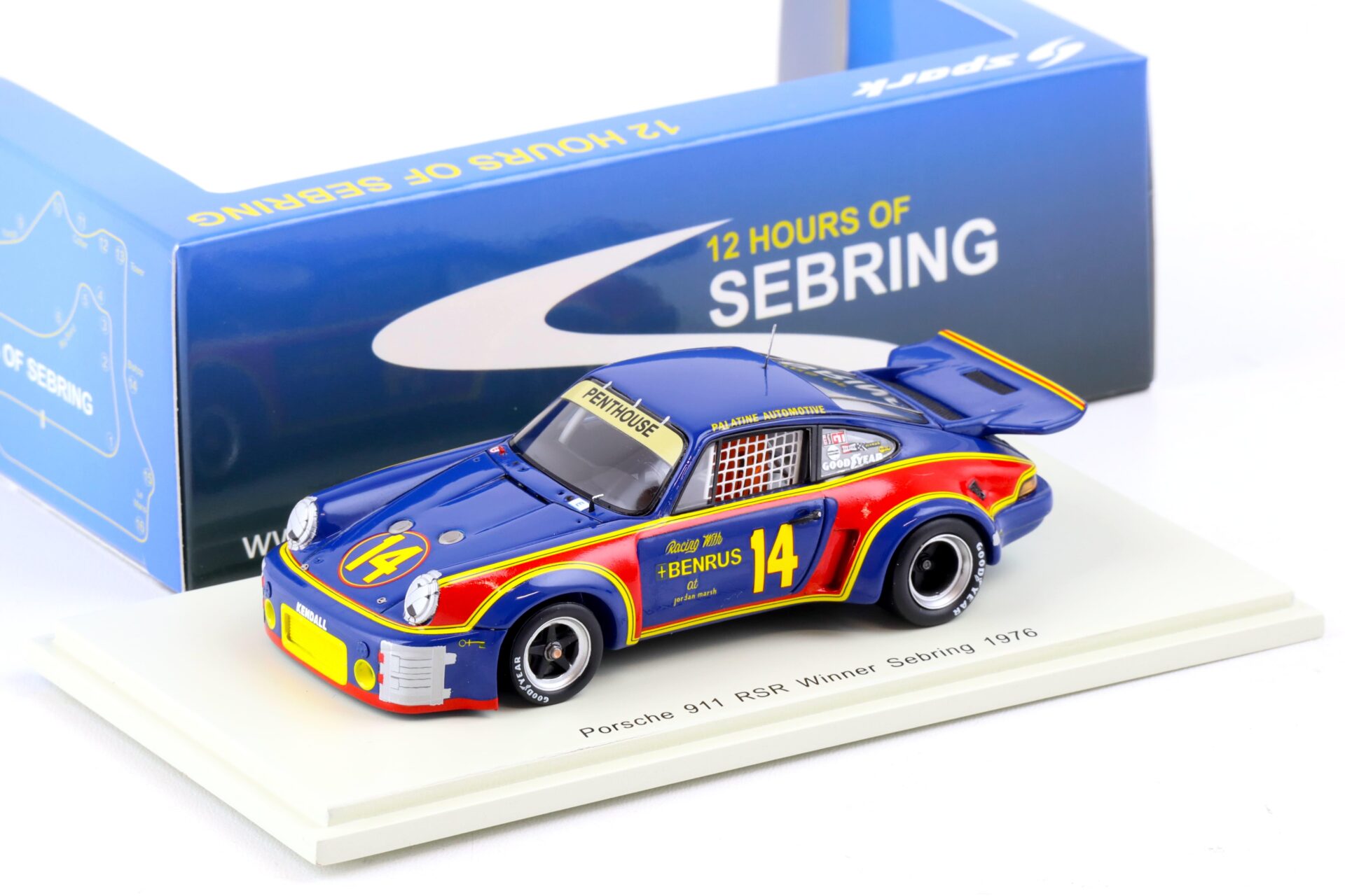 ID 83625 orig.jpg 1:43 Spark Porsche 911 RSR Winner Sebring 1976 Holbert/ Keyser #14