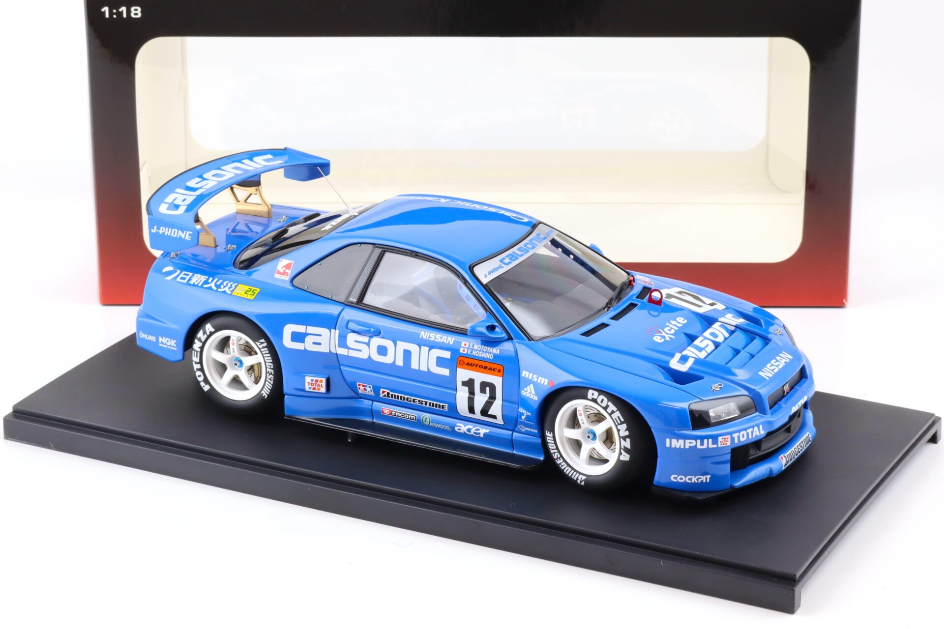 1:18 AUTOart Nissan Skyline R34 JGTC 2001 Calsonic #12 Hoshino/ Motoyama 80176