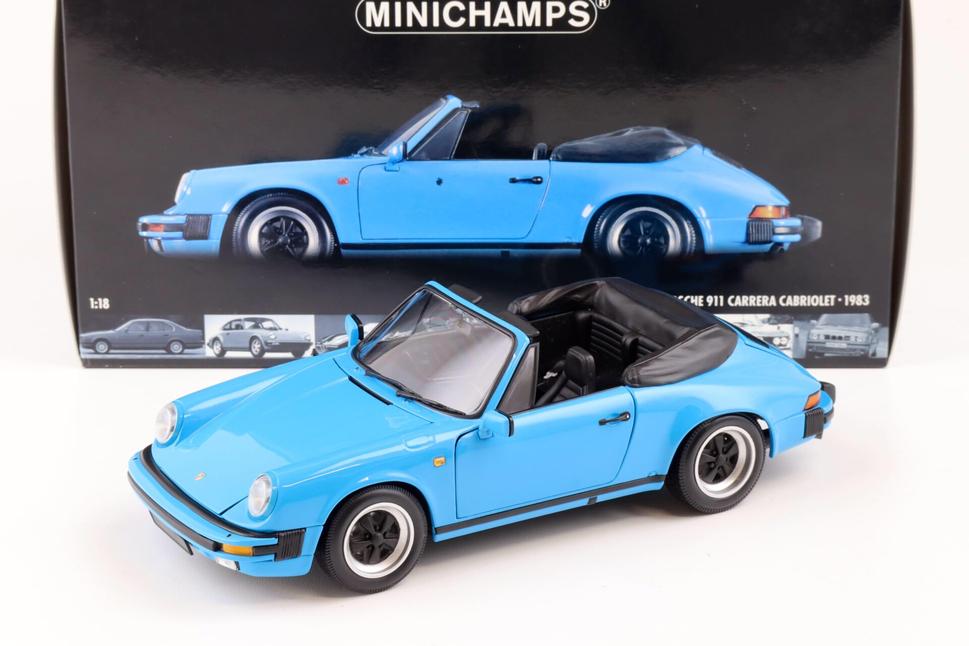 ID 84986 orig.jpg 1:18 Minichamps Porsche 911 Carrera Cabriolet 1983 blue