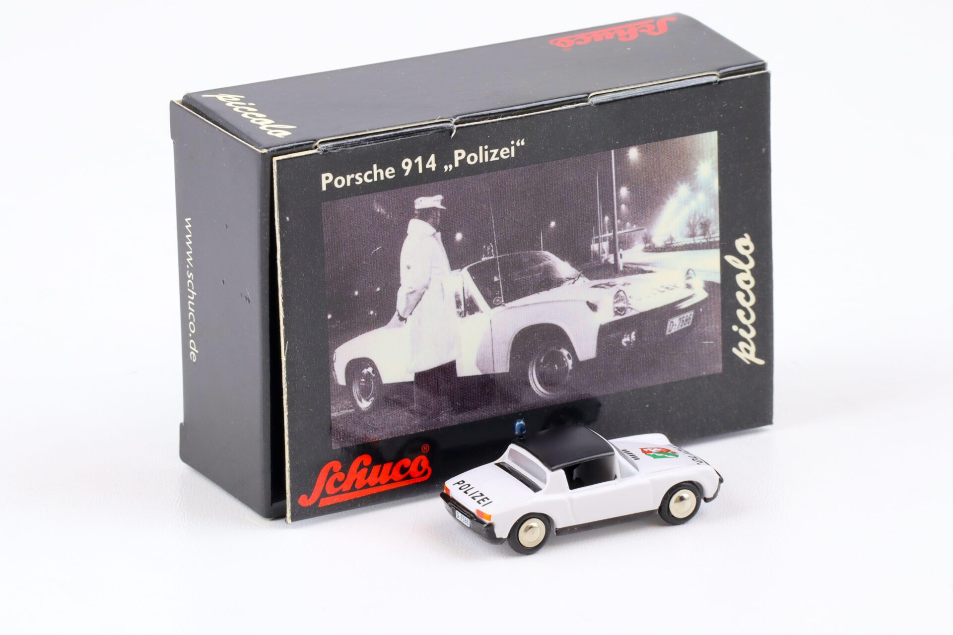 Schuco Piccolo VW Porsche 914 Polizei white