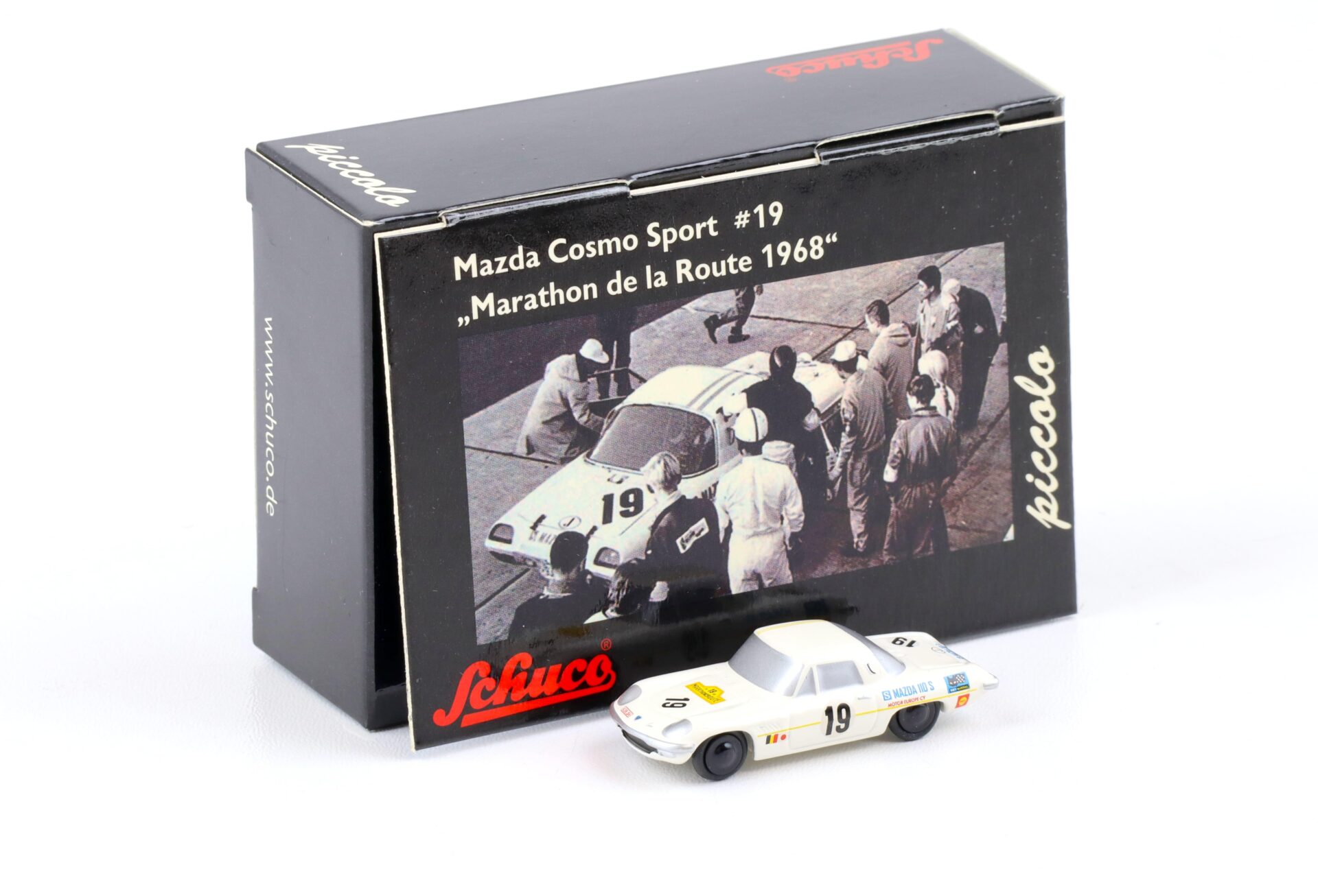 ID 85177 orig.jpg Schuco Piccolo Mazda Cosmo Sport #19 Marathon de la Route 1968 white