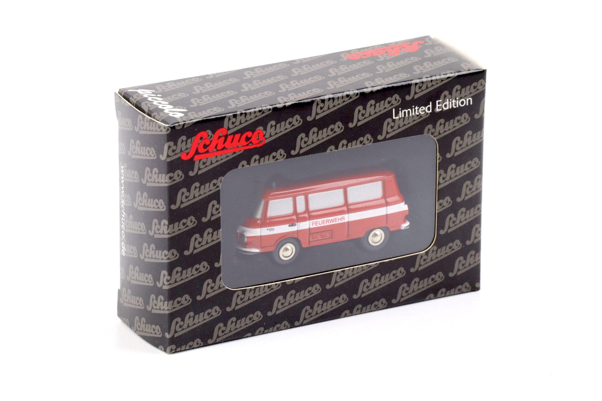 Schuco Piccolo Barkas B1000 Bus Feuerwehr red/ white