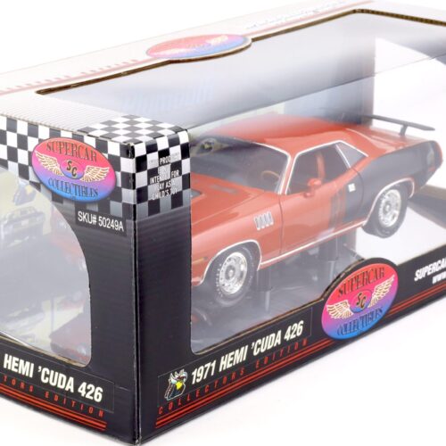 1:18 Highway61 Supercar 1971 Plymouth Hemi Cuda 426 Coupe orange 50249A