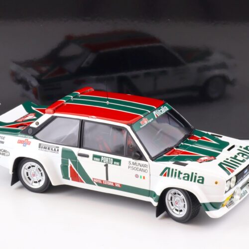 1:18 Kyosho Fiat 131 ABARTH Rally Portugal 1978 Munari #1 Diecast 08376B