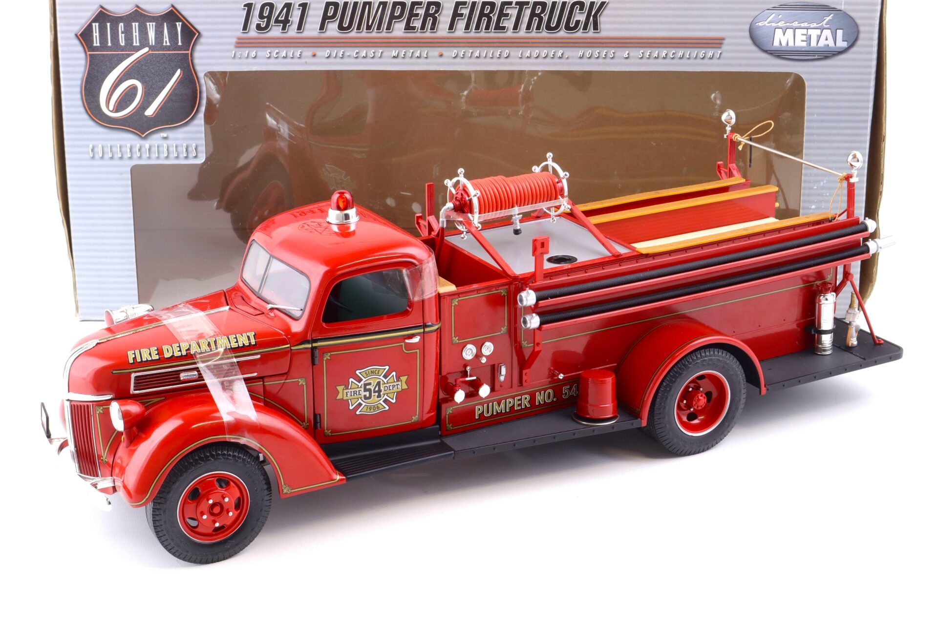 ID 85966 orig.jpg 1:16/ 1:18 Highway61 Ford Pumper Firetruck 1941 red Fire Department