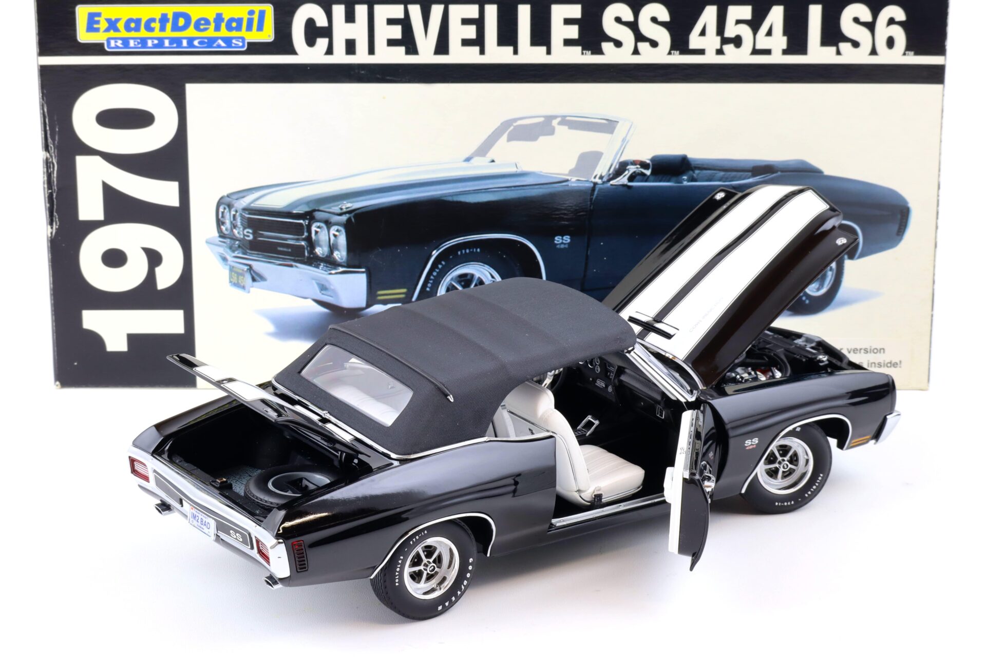 1:18 Exact Detail 1970 Chevrolet Chevelle SS 454 LS6 Convertible black WCC602