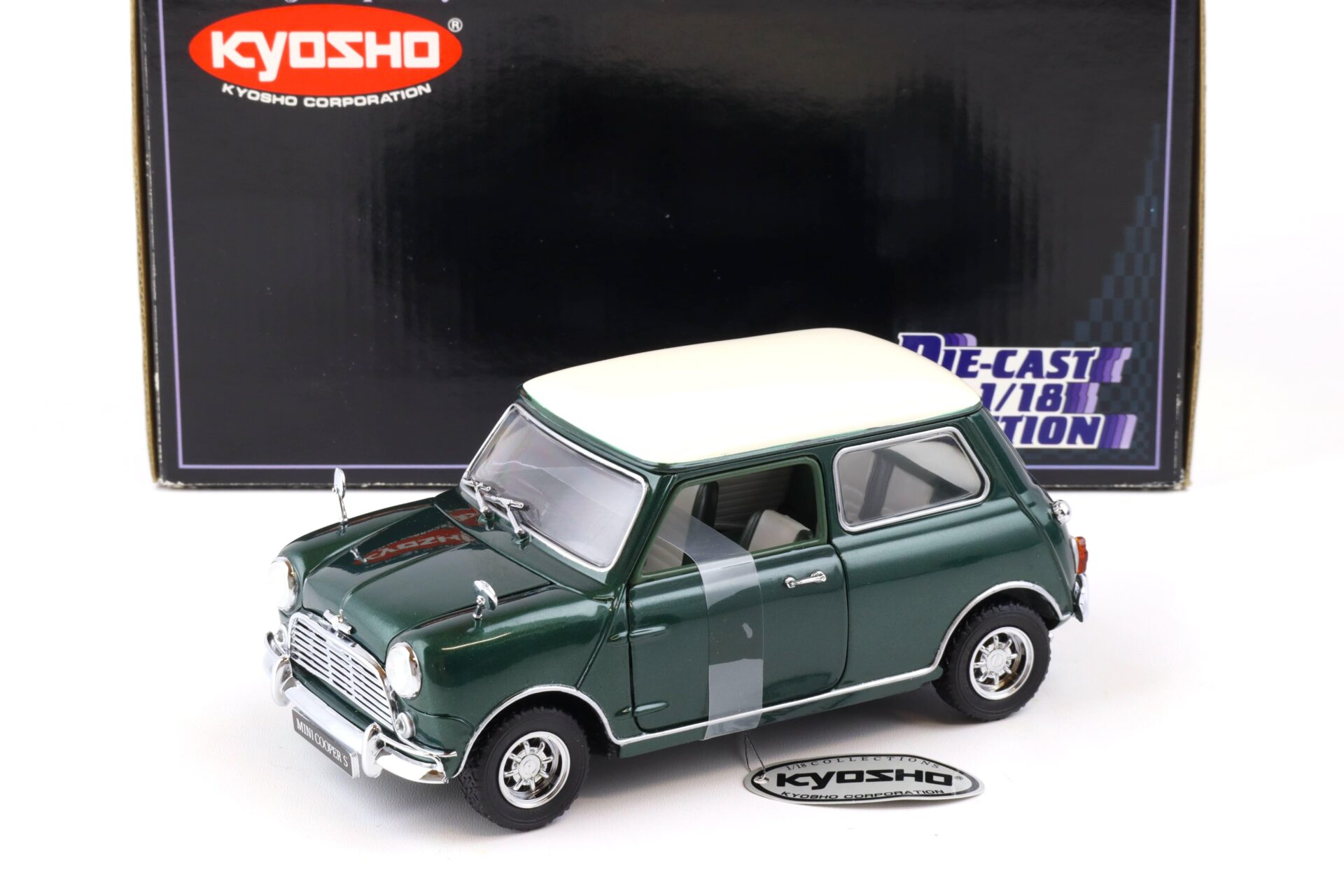 ID 86440 orig.jpg 1:18 Kyosho 1967 Morris Mini Cooper 1275S dark green/ white