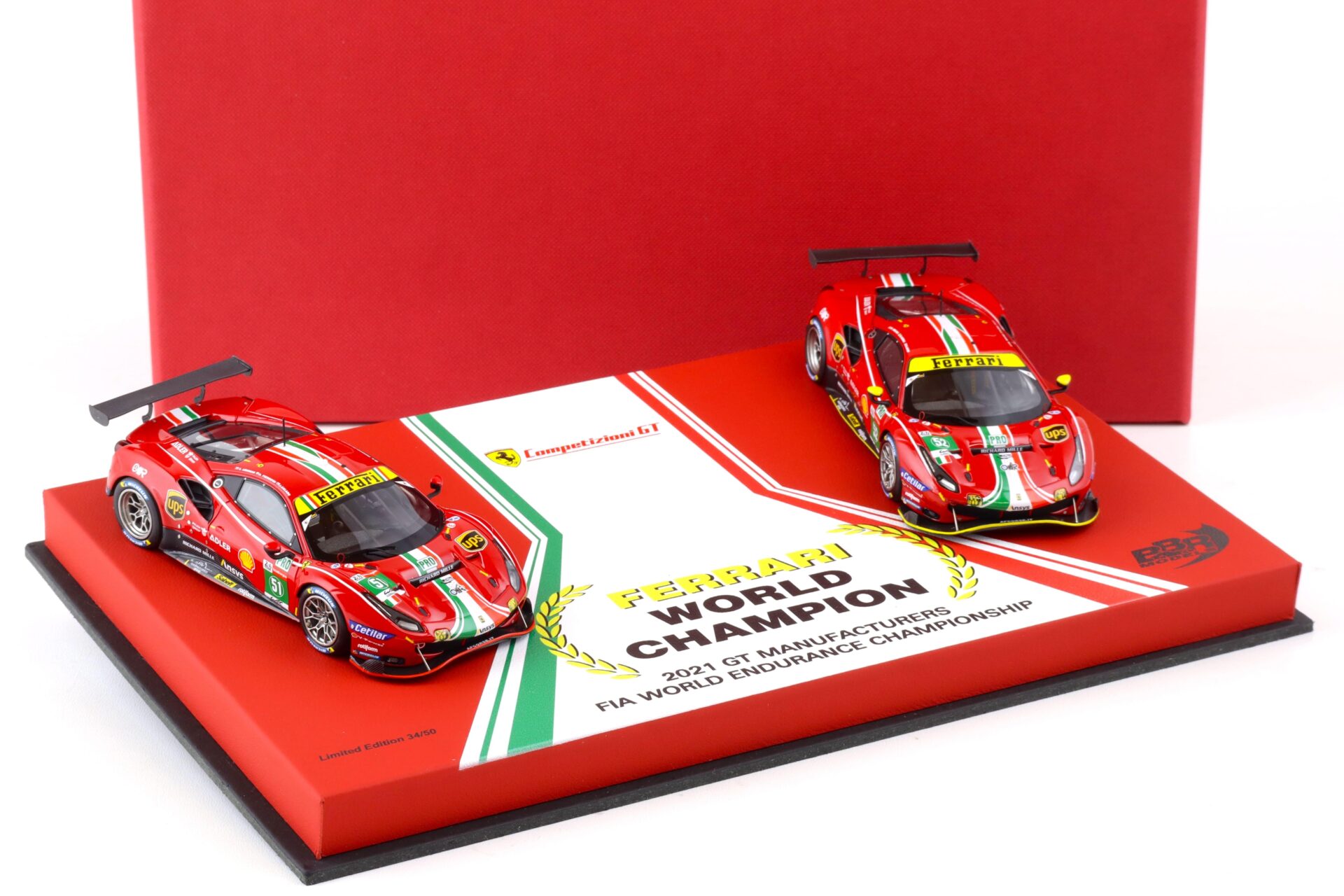 ID 86676 orig.jpg 1:43 BBR Ferrari 488 GTE Le Mans AF Corse World Champion SET 2021 - Limited 50 pcs.