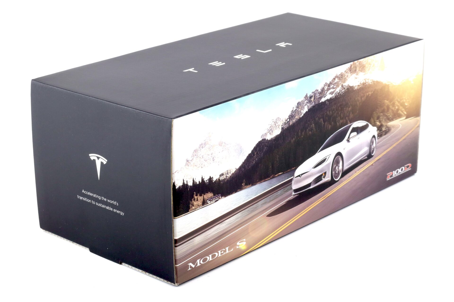 1:18 Original Tesla Model S P100D Multi-Coat red Diecast DEALER VERSION