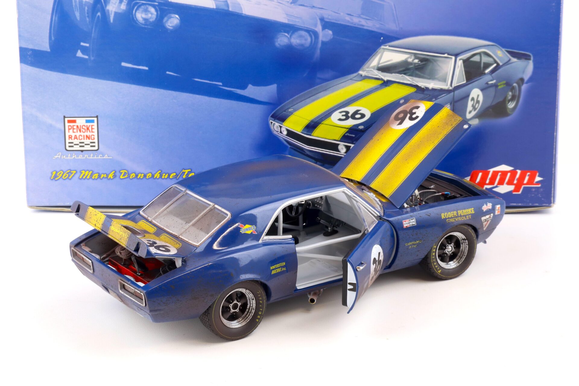 1:18 GMP 1967 Chevrolet Camaro Z28 Penske Mark Donohue #36 DIRTY VERSION