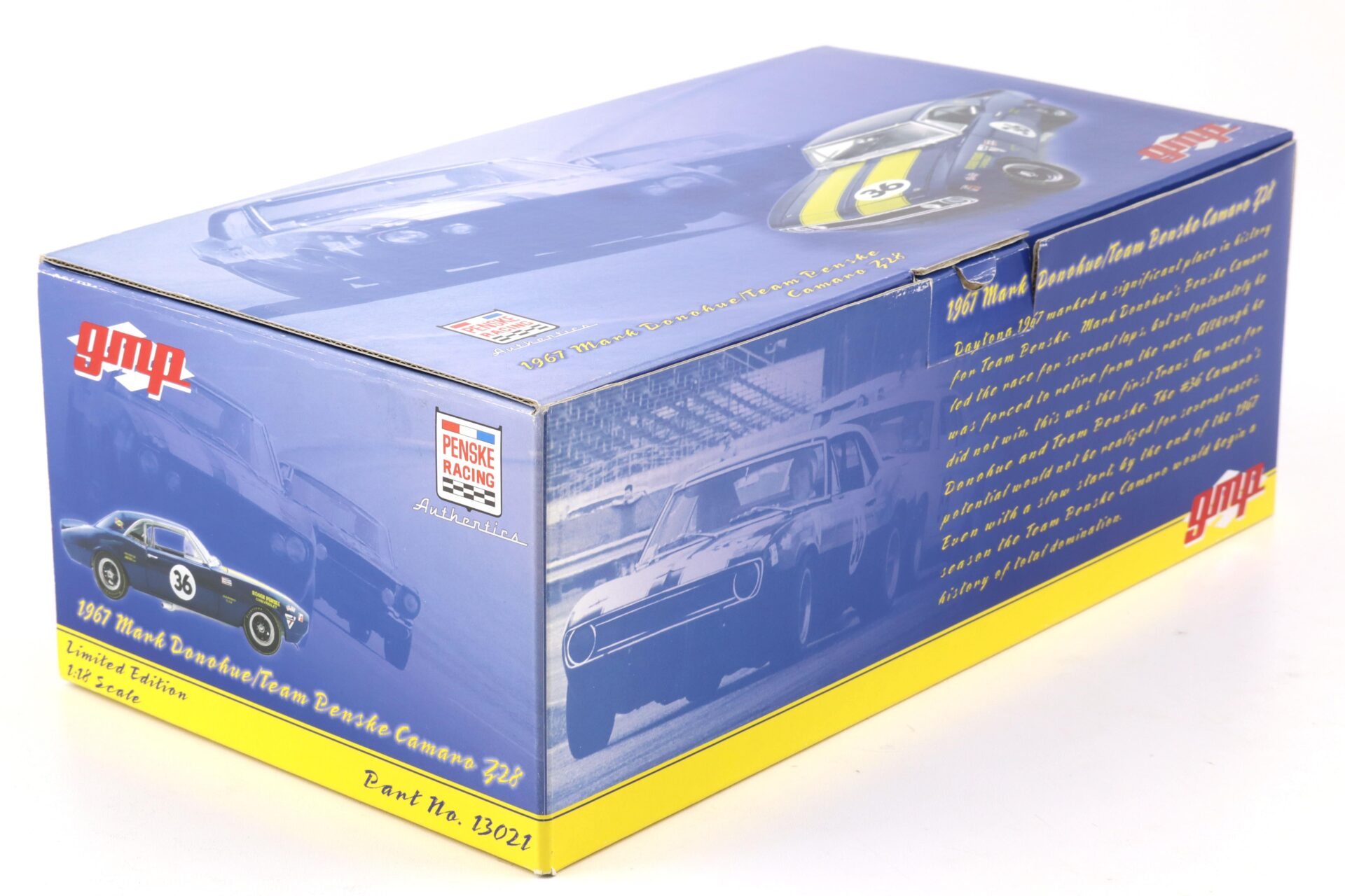 1:18 GMP 1967 Chevrolet Camaro Z28 Penske Mark Donohue #36 DIRTY VERSION