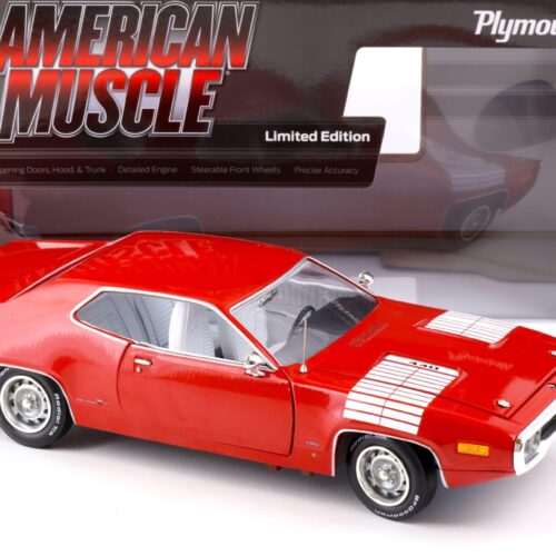 1:18 Auto World 1972 Plymouth Road Runner GTX Class of 72 Rallye red/ white - Image 2