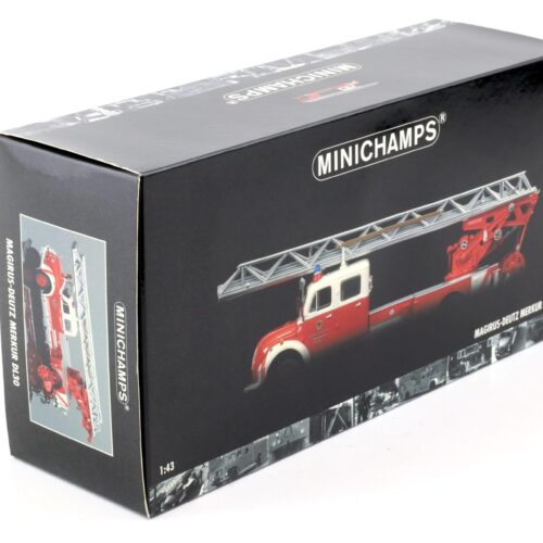 1:43 Minichamps Magirus-Deutz Merkur DL30 Drehleiter Feuerwehr Dortmund red/white