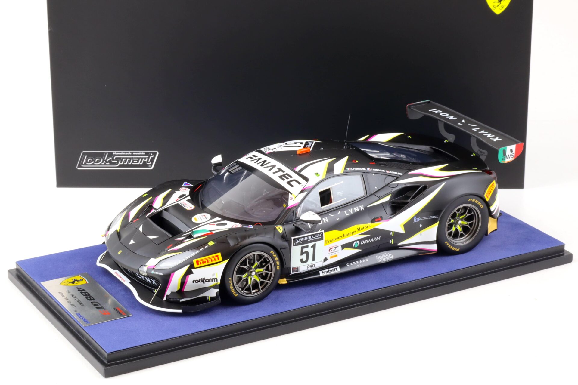 ID 88142 orig 1.jpg 1:18 LookSmart Ferrari 488 GT3 EVO #51 IRON LYNX Winner 24h Spa 2021 LS18RC015