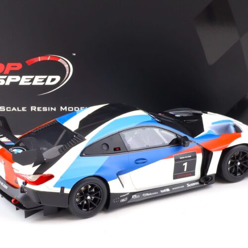 1:18 Top Speed BMW M4 GT3 Presentation Car white/blue/red TS0372 - Image 3
