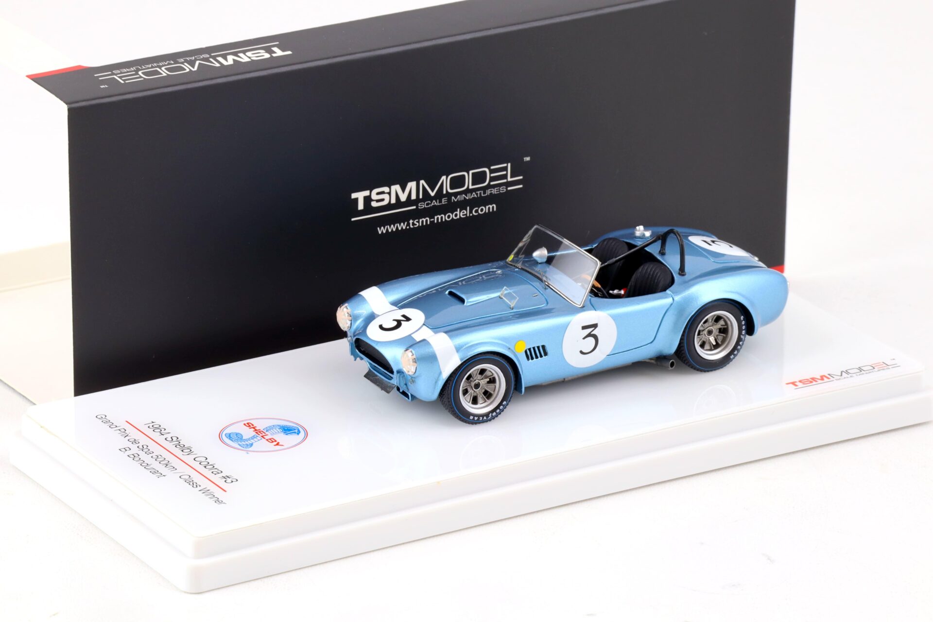ID 88332 orig.jpg 1:43 TSM Model 1964 Shelby Cobra #3 Grand Prix de Spa 500 km Class Winner TSM430349